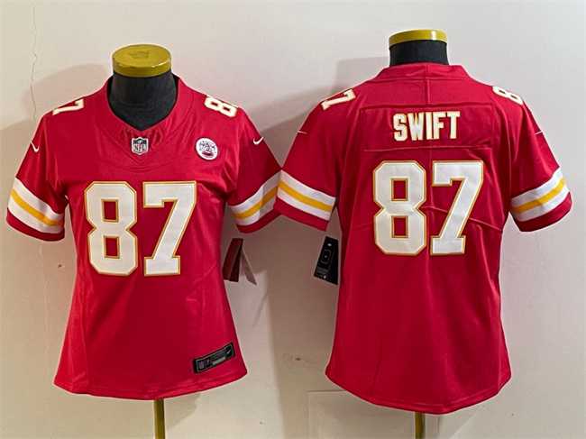 Womens Kansas City Chiefs #87 Taylor Swift Red 2023 F.U.S.E. Vapor Untouchable Limited Football Stitched Jersey(Run Small)->women nfl jersey->Women Jersey